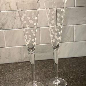 Waterford Marquis Champagne Flutes: Mini Heart